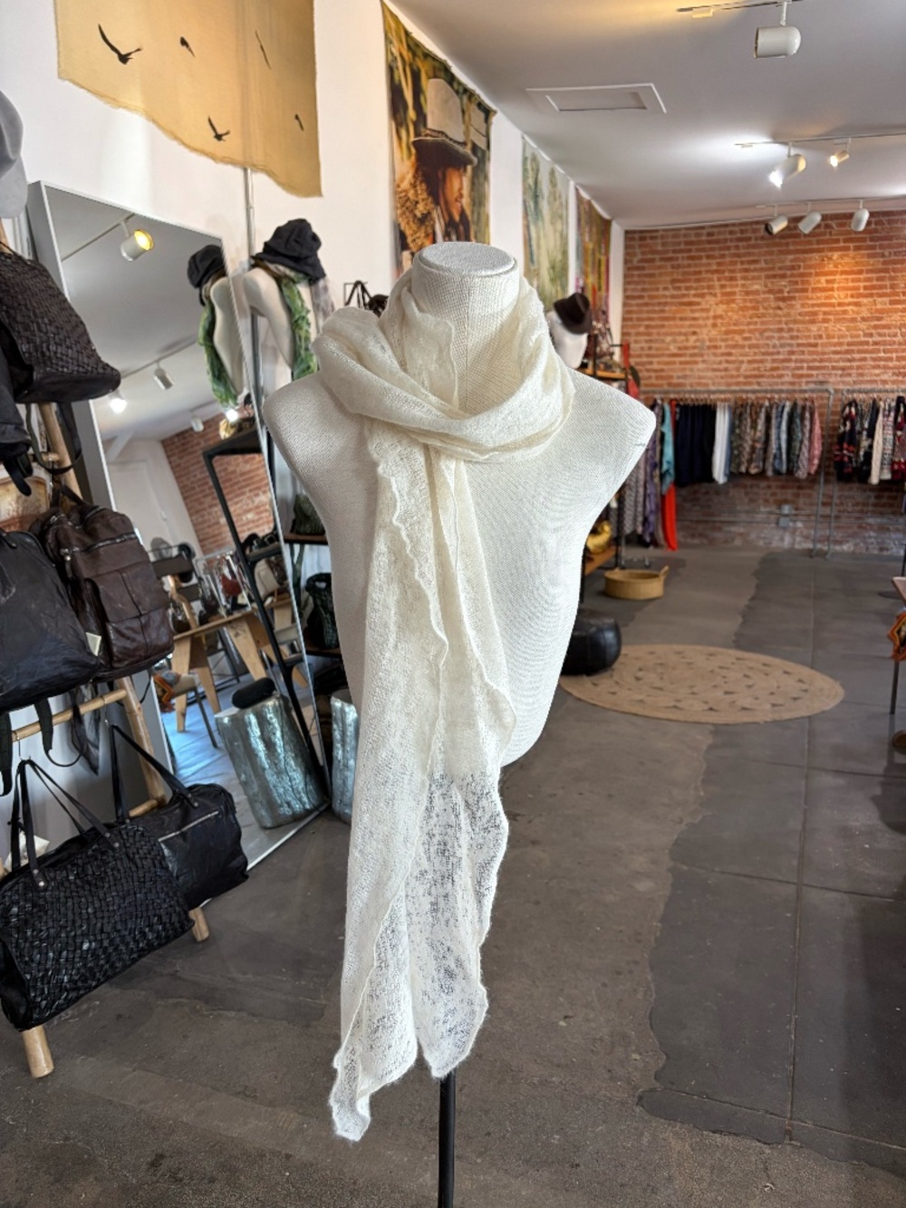 Parkerblue Cashmere Ivory Baba Scarf